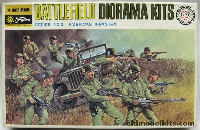 Fujimi 1/76 Anerican Infantry Battlefield Diorama Kit No.3, 0862 plastic model kit